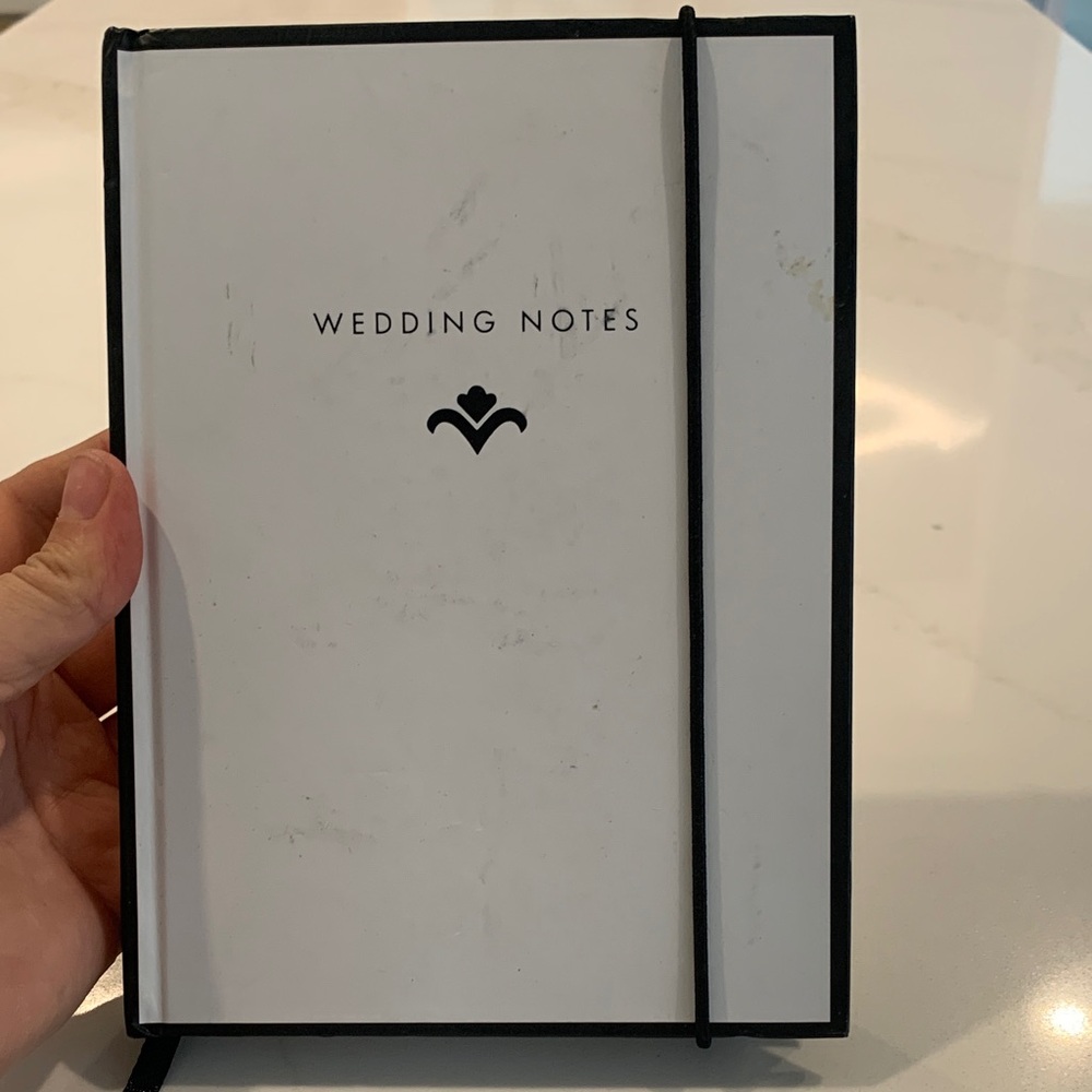 kikki.K White and Black "Wedding Notes" Elastic Closure Notebook